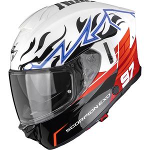 Casco integrale da moto Scorpion EXO-530 Air JSK 97 bianco-rosso