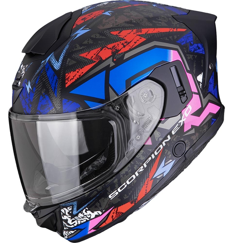 Casco integrale da moto Scorpion EXO-530 Air Meteor nero opaco-rosa