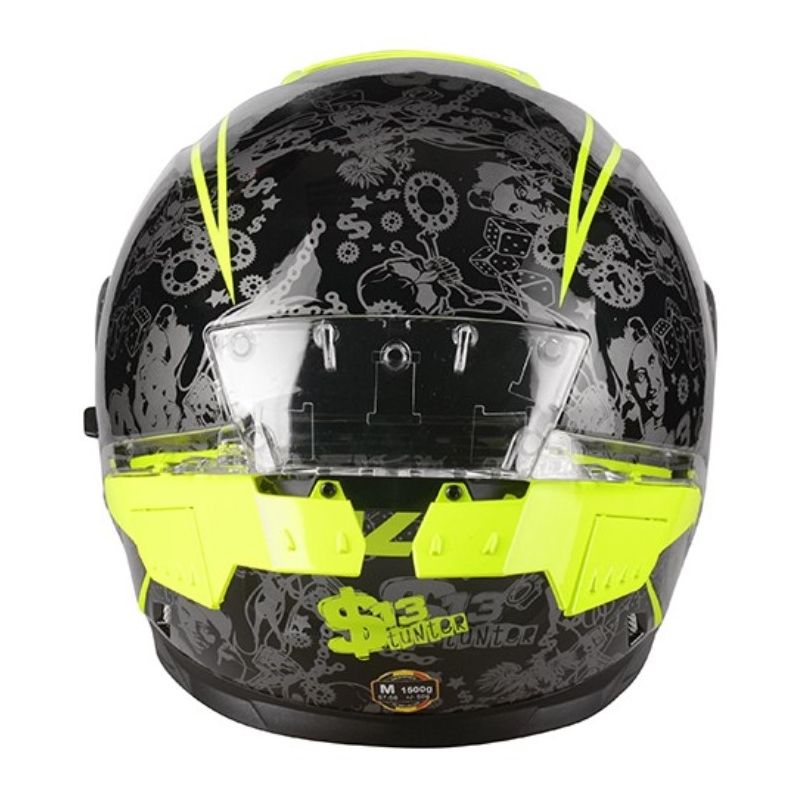 Lazer Rafale SR $13 Casco moto integrale originale nero-grigio-giallo fluo Saldi