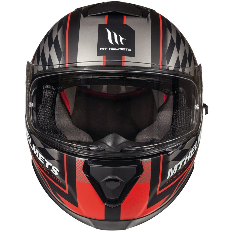 Integrální přilba na motorku MT Thunder 3 SV Isle Of Man černo-šedo-červená výprodej