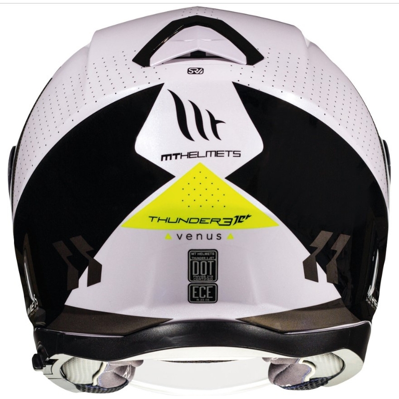 Casco moto aperto MT Thunder 3 SV Venus nero-bianco-giallo fluo Saldi