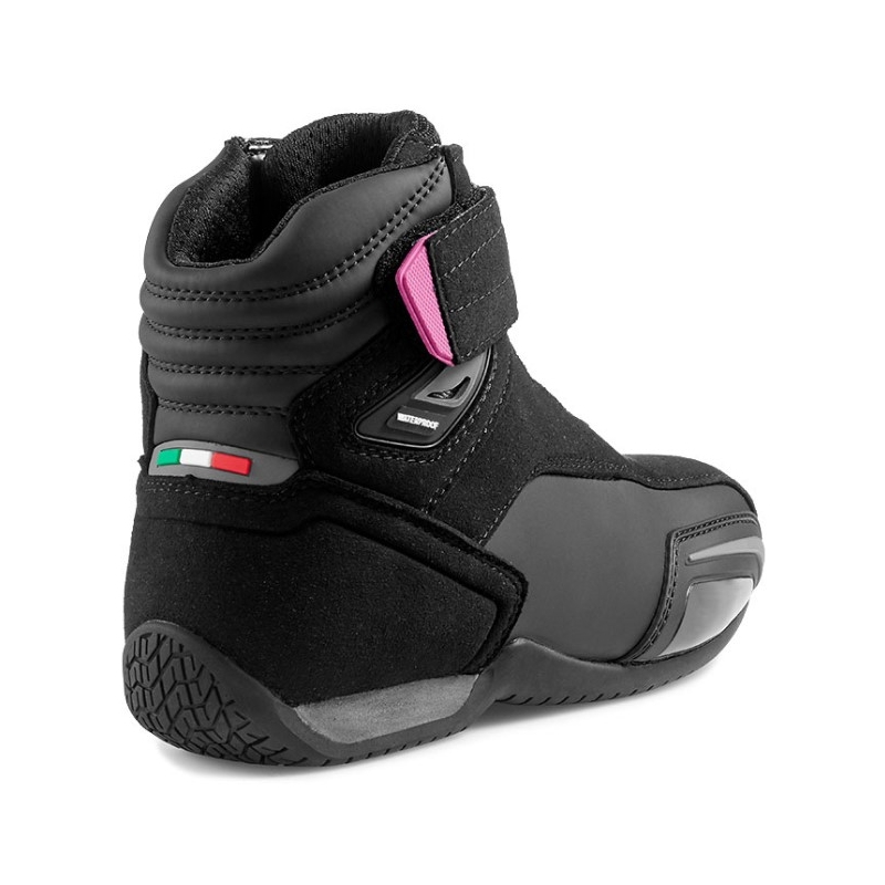 Stivali da moto da donna Stylmartin Vector WP neri e rosa