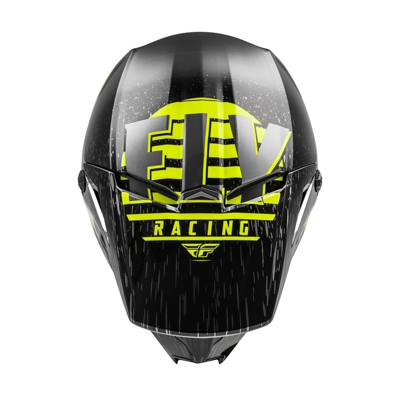 Motokrosová přilba FLY Racing Kinetic K120 černo-šedo-fluo žlutá