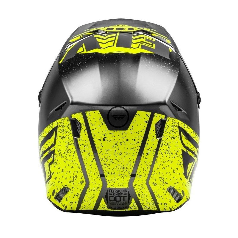 Motokrosová přilba FLY Racing Kinetic K120 černo-šedo-fluo žlutá