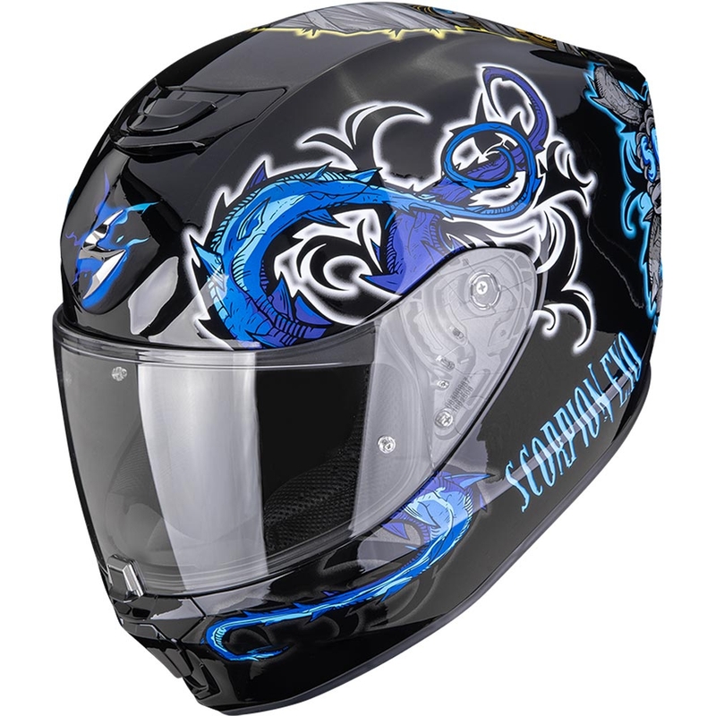 Casco integrale da moto Scorpion EXO-391 Mumia nero-blu