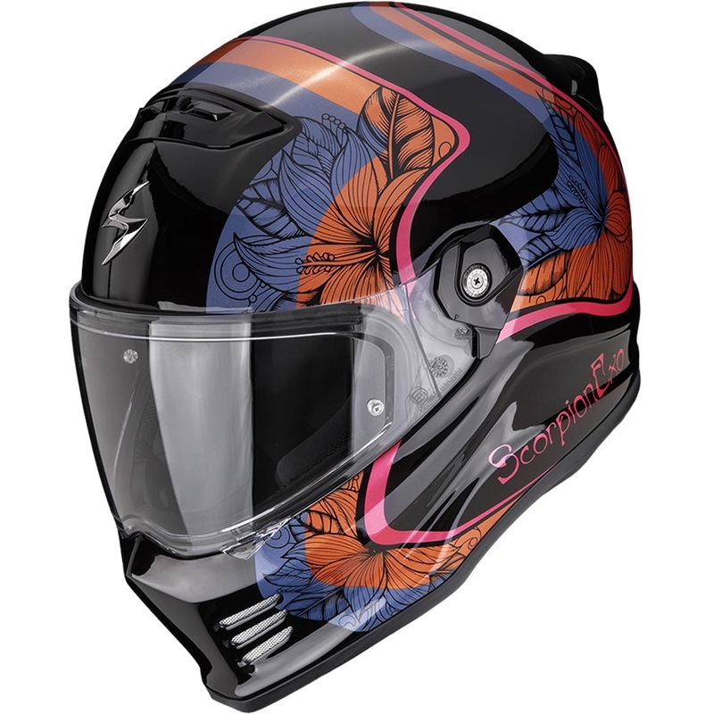 Casco integrale da moto Scorpion Covert FX America nero-arancione