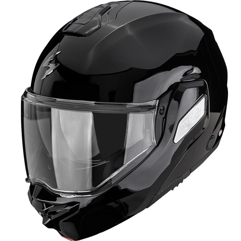 Casco da moto modulare Scorpion EXO-TECH II Solid, nero