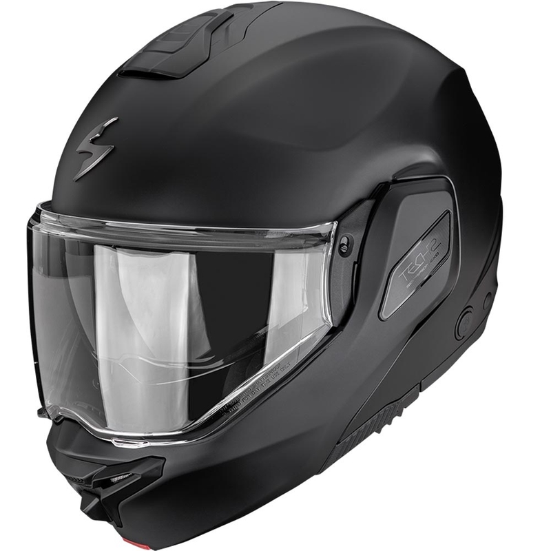 Casco da moto modulare Scorpion EXO-TECH II Solid, nero opaco
