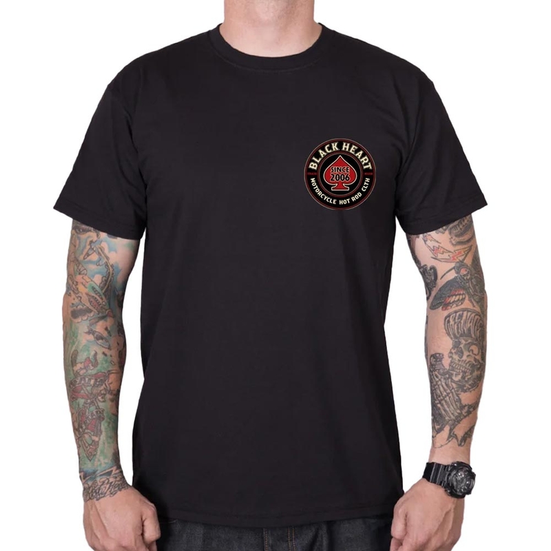 T-shirt Black Heart Trapper nera