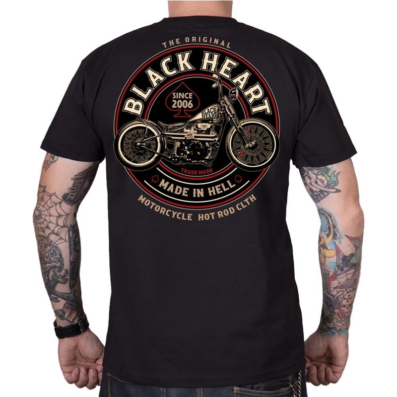T-shirt Black Heart Trapper nera