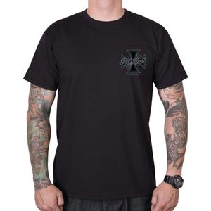 T-shirt Black Heart Chopper Cross nera