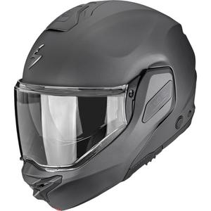 Casco modulare da moto Scorpion EXO-TECH II Solid, colore antracite opaco.