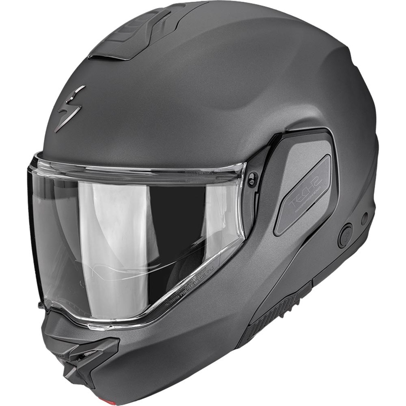 Casco modulare da moto Scorpion EXO-TECH II Solid, colore antracite opaco.