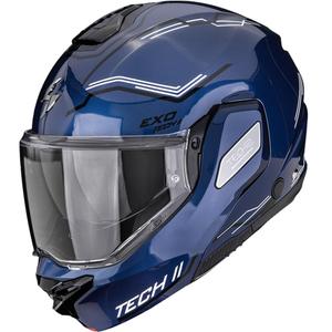 Casco da moto modulare Scorpion EXO-TECH II Dash blu-nero-bianco