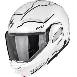 Casco da moto modulare Scorpion EXO-TECH II Dash bianco-argento-nero