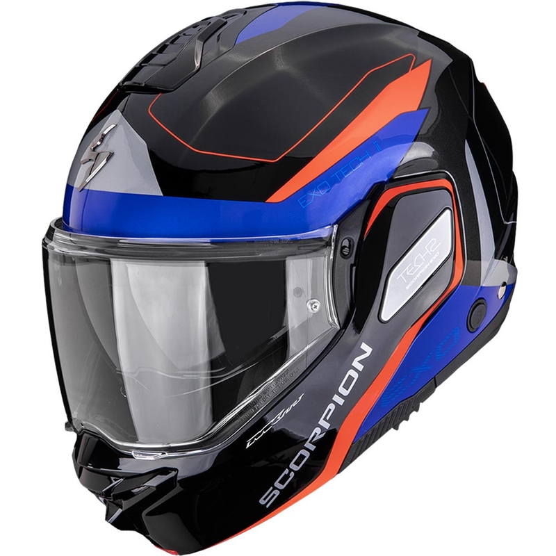 Casco apribile da moto Scorpion EXO-TECH II Passger nero-rosso-blu