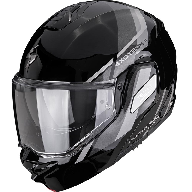 Casco da moto modulare Scorpion EXO-TECH II Markus nero-argento