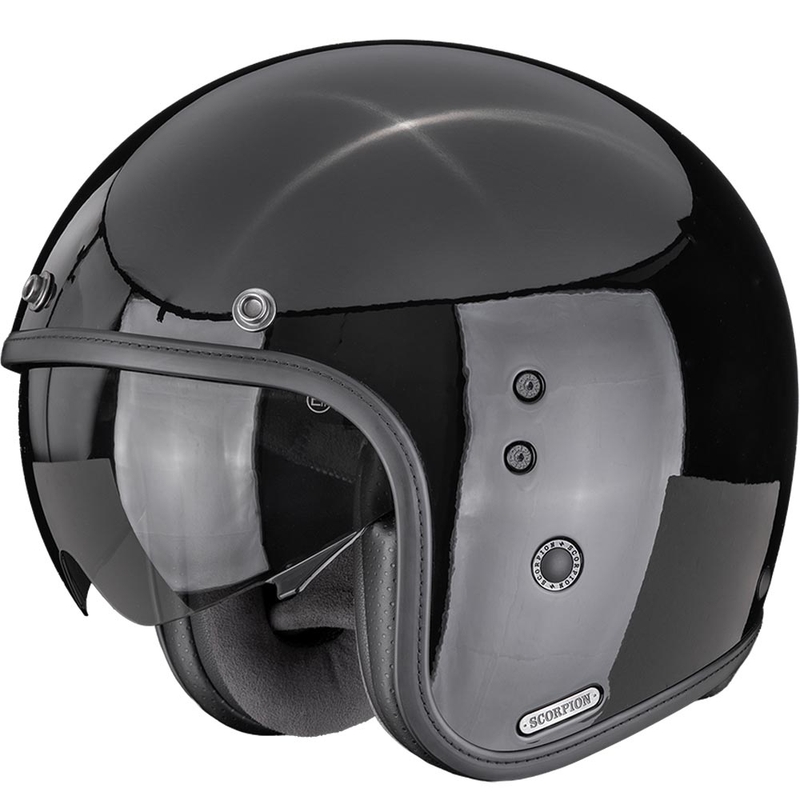 Casco da moto Scorpion Belfast II Solid Open Face nero
