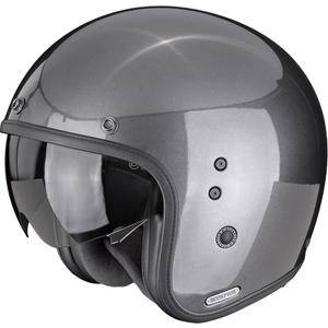 Casco da moto Scorpion Belfast II Solid Open Face, grigio metallizzato
