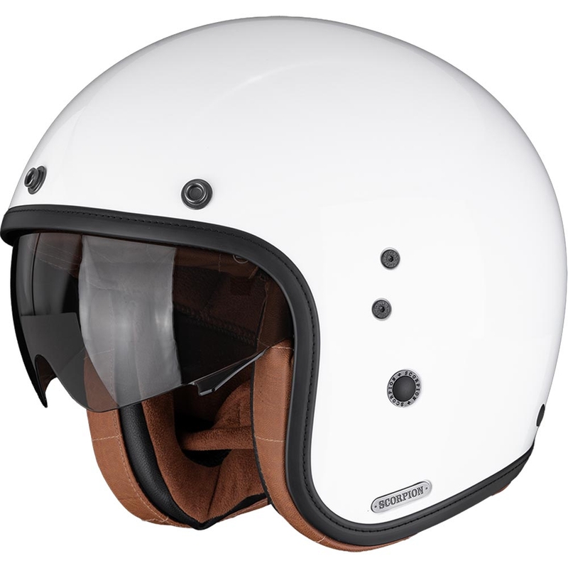 Casco da moto aperto Scorpion Belfast II Luxe, bianco