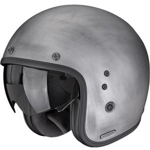 Casco da moto aperto Scorpion Belfast II antigraffio, colore argento.
