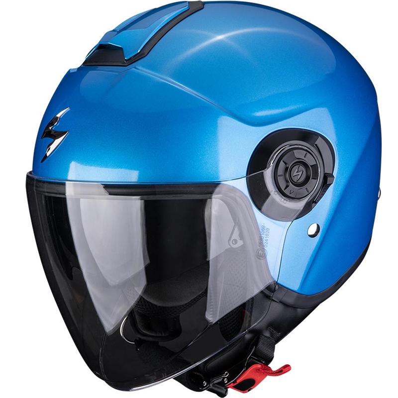 Casco da moto aperto Scorpion EXO-CITY II Solid blu metallizzato
