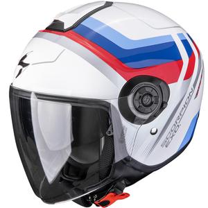 Casco da moto aperto Scorpion EXO-CITY II Sport bianco-blu-rosso