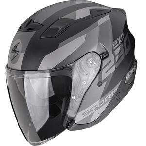 Casco da moto aperto Scorpion EXO-230 Comics, nero opaco-argento