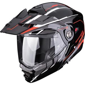 Casco da moto Enduro Scorpion ADX-2 Walt nero-argento-rosso
