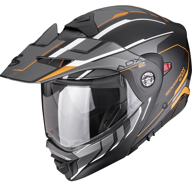 Casco da moto Enduro Scorpion ADX-2 Walt nero opaco-arancione