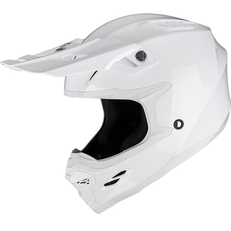 Casco da motocross Scorpion SMX-10 Solid bianco