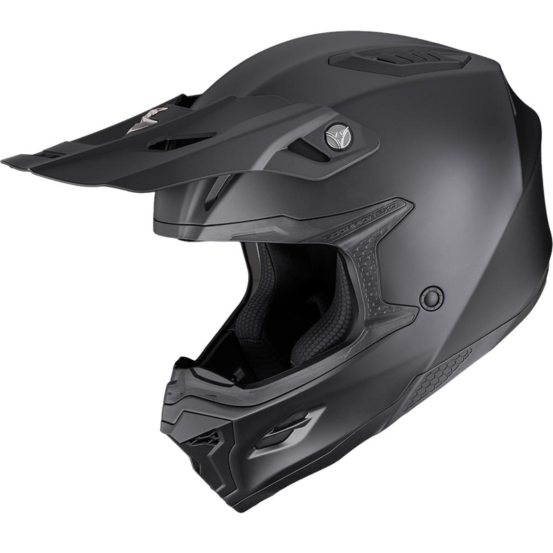 Casco da motocross Scorpion SMX-10 Solid nero opaco