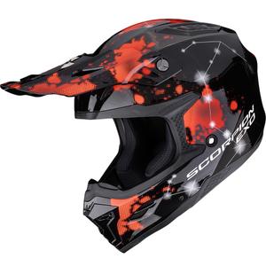 Casco da motocross Scorpion SMX-10 Vibe nero-rosso
