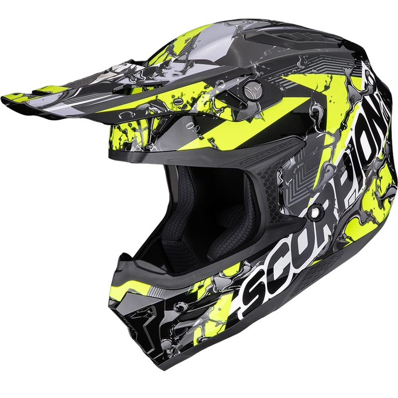 Casco da motocross Scorpion SMX-10 Gasline nero-giallo