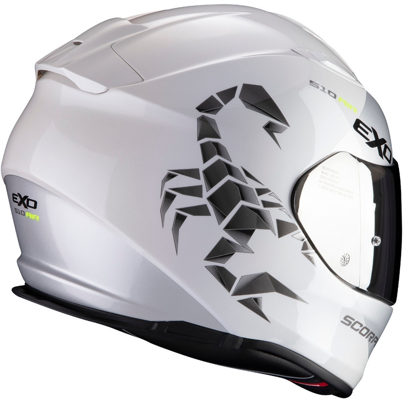 Integrální přilba Scorpion EXO-510 Air Pique bílo-stříbrná