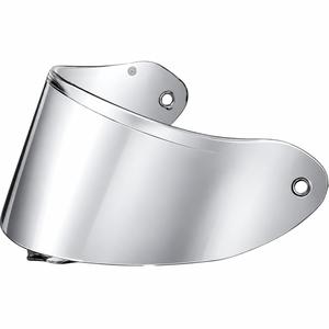 Visiera per casco da moto ZED XD1 con predisposizione per pellicola FogCity, argento specchiato