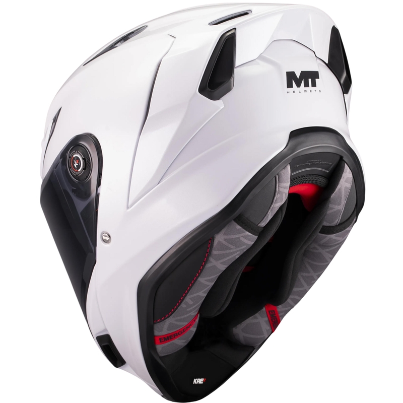 Casco integrale da moto MT KRE 2 Pure A0 bianco