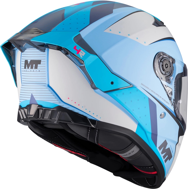 Casco integrale da moto MT Thunder 4 R SV Wind Tunnel C7 blu-grigio opaco