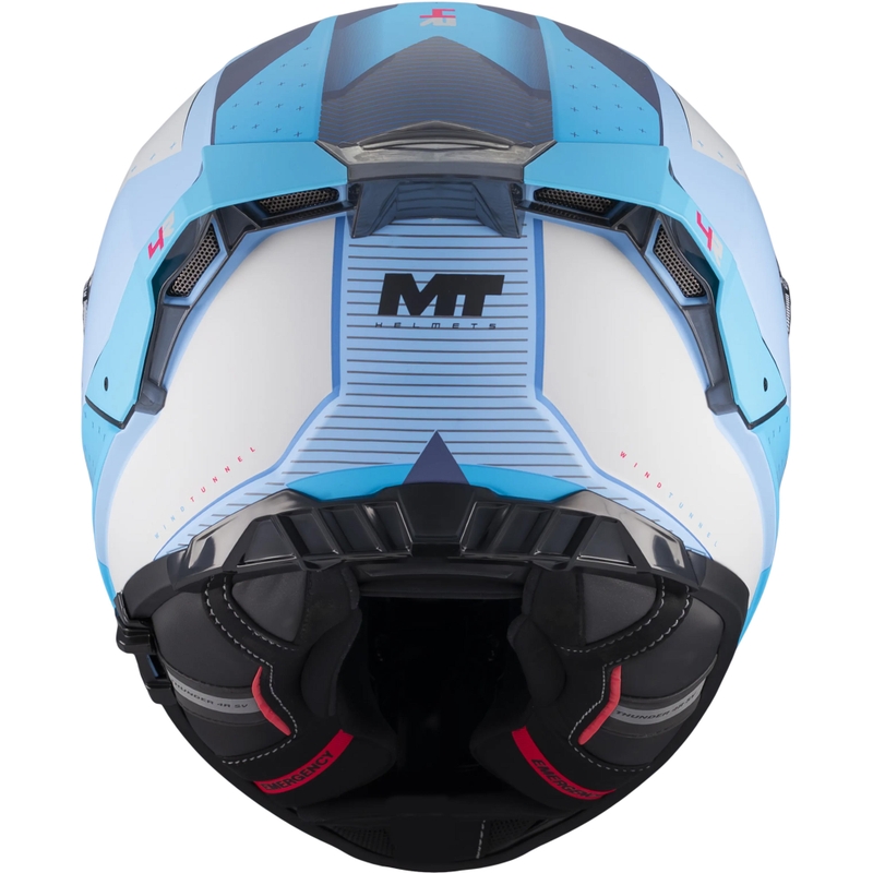 Casco integrale da moto MT Thunder 4 R SV Wind Tunnel C7 blu-grigio opaco