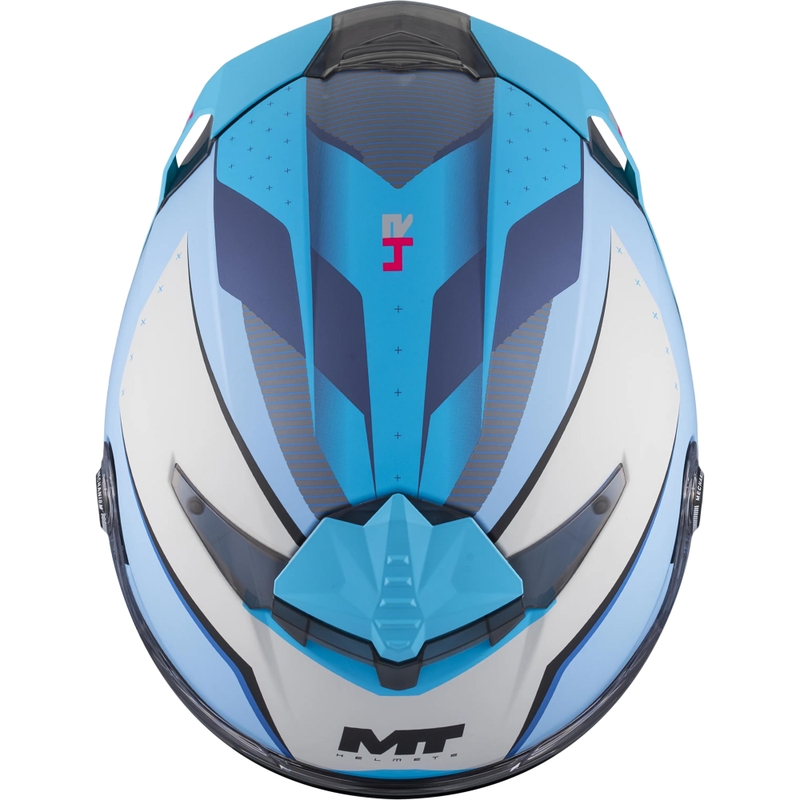 Casco integrale da moto MT Thunder 4 R SV Wind Tunnel C7 blu-grigio opaco