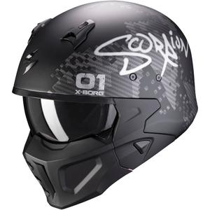 Casco aperto con maschera Scorpion COVERT-X Xborg nero-argento