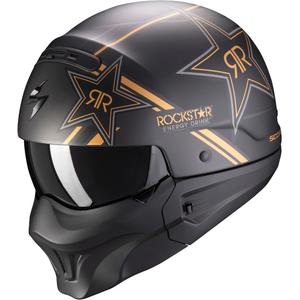 Casco aperto con maschera Scorpion EXO-COMBAT EVO Rockstar nero-oro