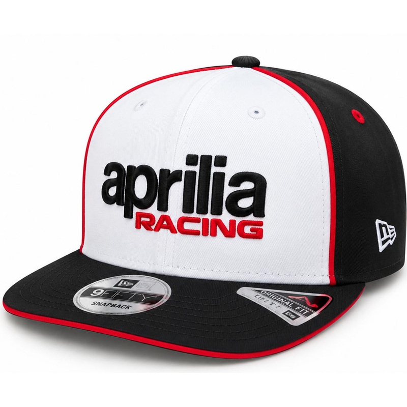 Cappellino Aprilia Racing x New Era edizione team, bianco e nero