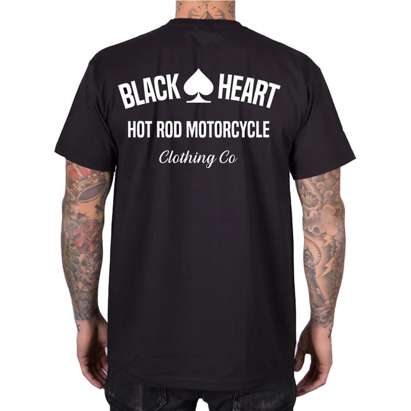 Maglietta nera Black Heart Hot Rod Motorcycle