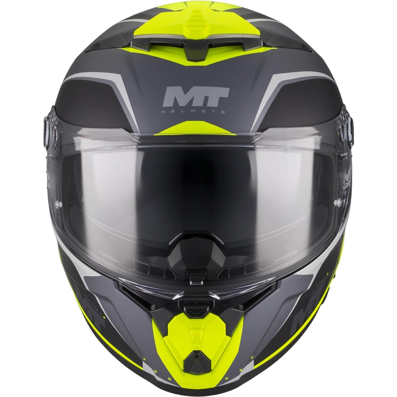 Casco integrale da moto MT Thunder 4 R SV Wind Tunnel B3 nero-grigio-giallo fluo
