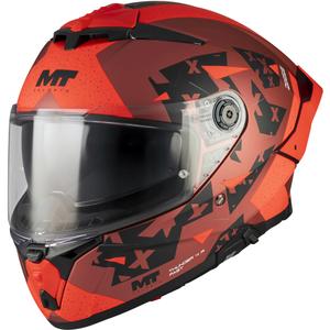 Casco integrale da moto MT Thunder 4 R SV Fast C5 nero opaco-grigio-rosso