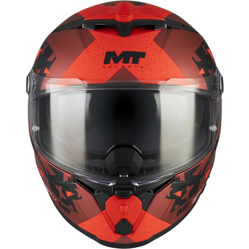 Casco integrale da moto MT Thunder 4 R SV Fast C5 nero opaco-grigio-rosso