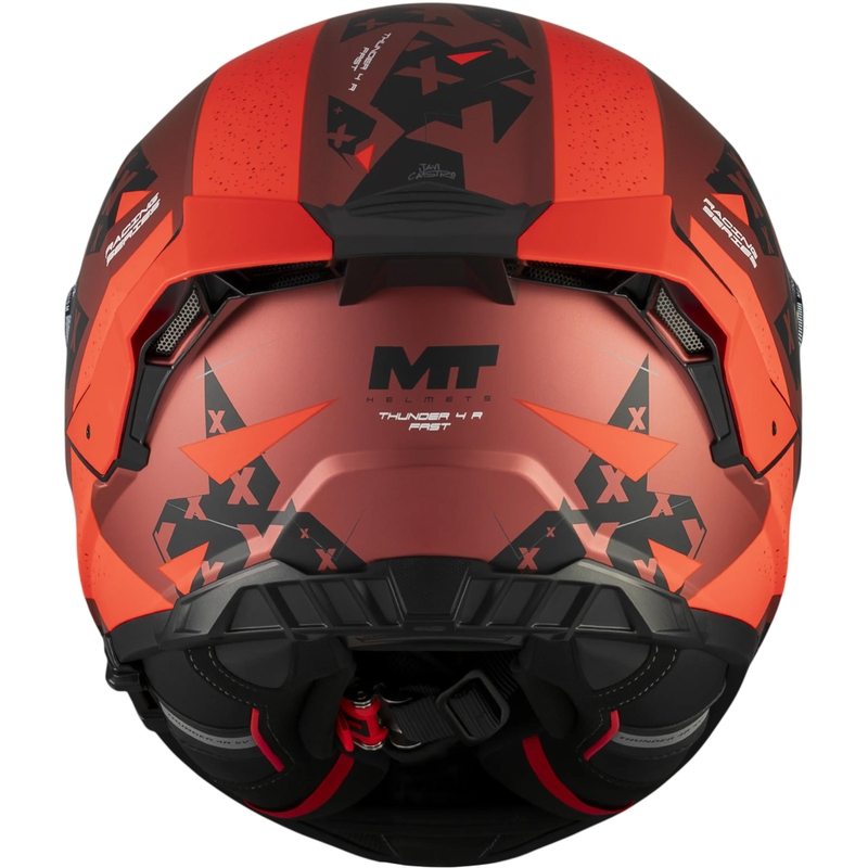 Casco integrale da moto MT Thunder 4 R SV Fast C5 nero opaco-grigio-rosso