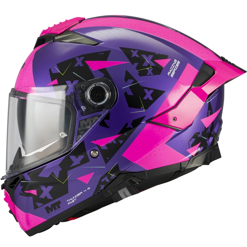 Casco integrale da moto MT Thunder 4 R SV Fast C8 viola-rosa-nero