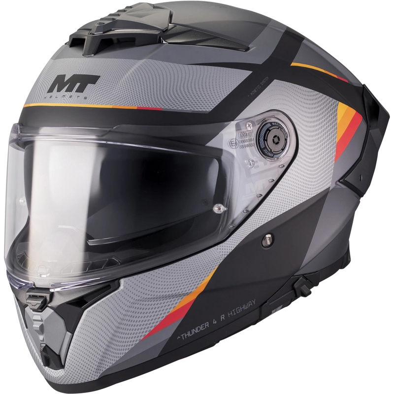 Casco integrale da moto MT Thunder 4 R SV Highway B5 grigio opaco-nero